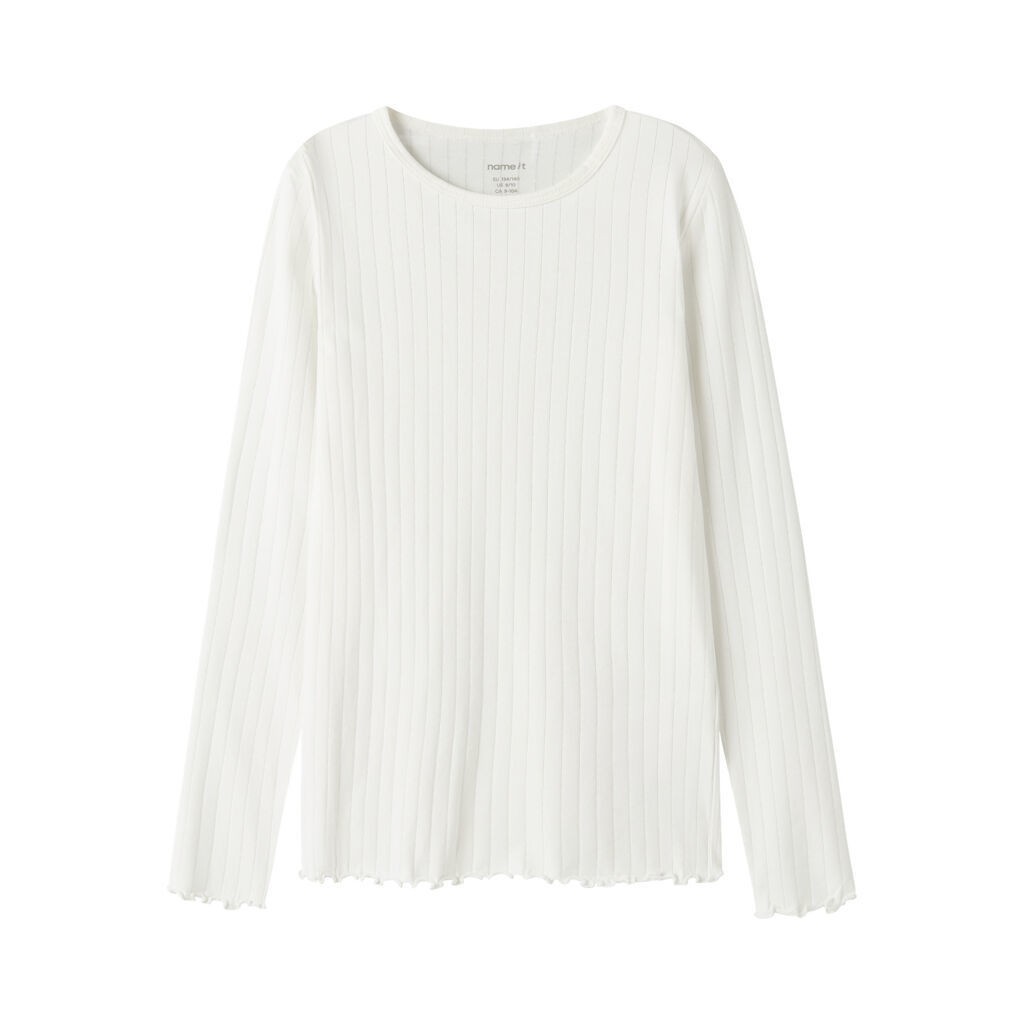 NAME IT Langærmet Bluse Vibse Cloud Dancer