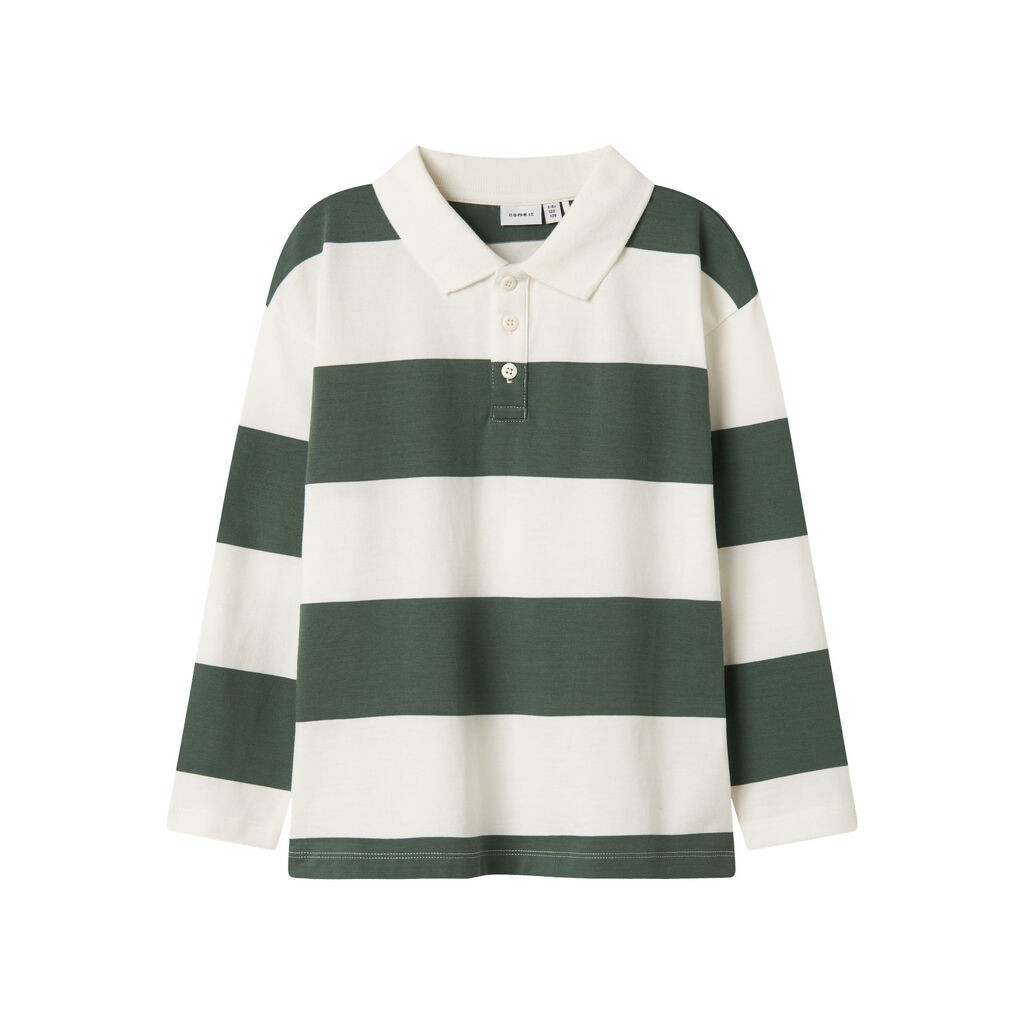 NAME IT Polo Bluse Nutiva Cloud Dancer Garden Topiary