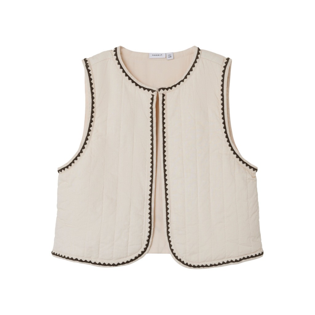 NAME IT Kort Vest Hifine Oatmeal