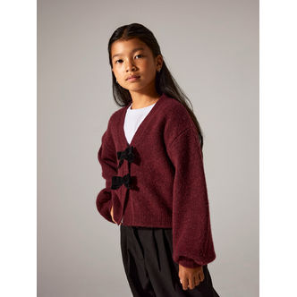 NAME IT Strik Cardigan Rina Burgundy Black