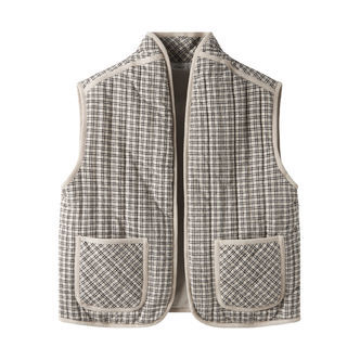 NAME IT Quiltet Vest Tecka Pumice Stone Black