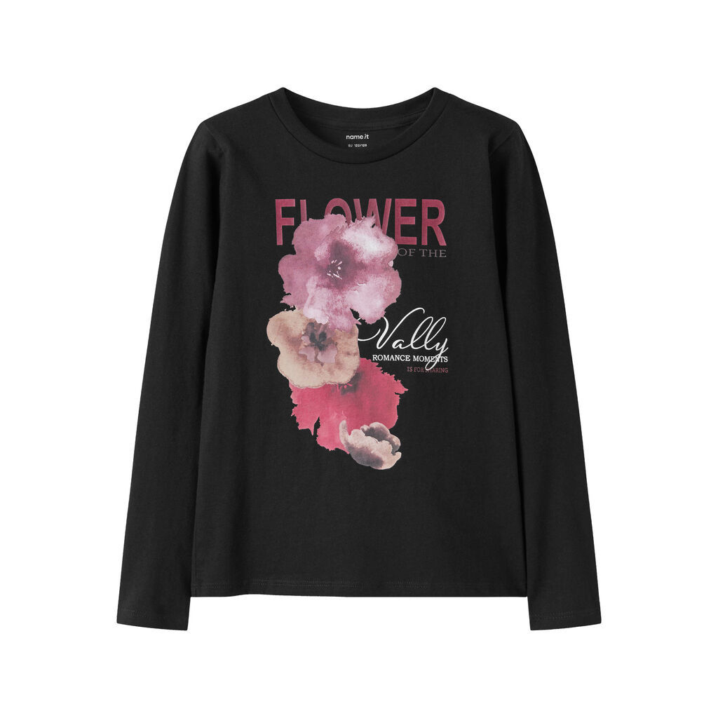 NAME IT Langærmet Bluse Saga Black