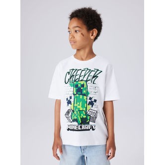 NAME IT Minecraft T-shirt Di Bright White