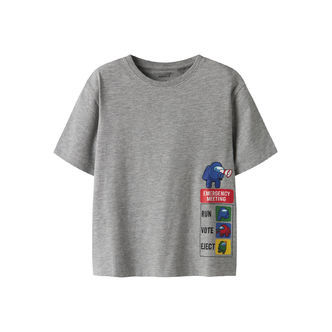 NAME IT T-shirt Dise Amongus Grey Melange