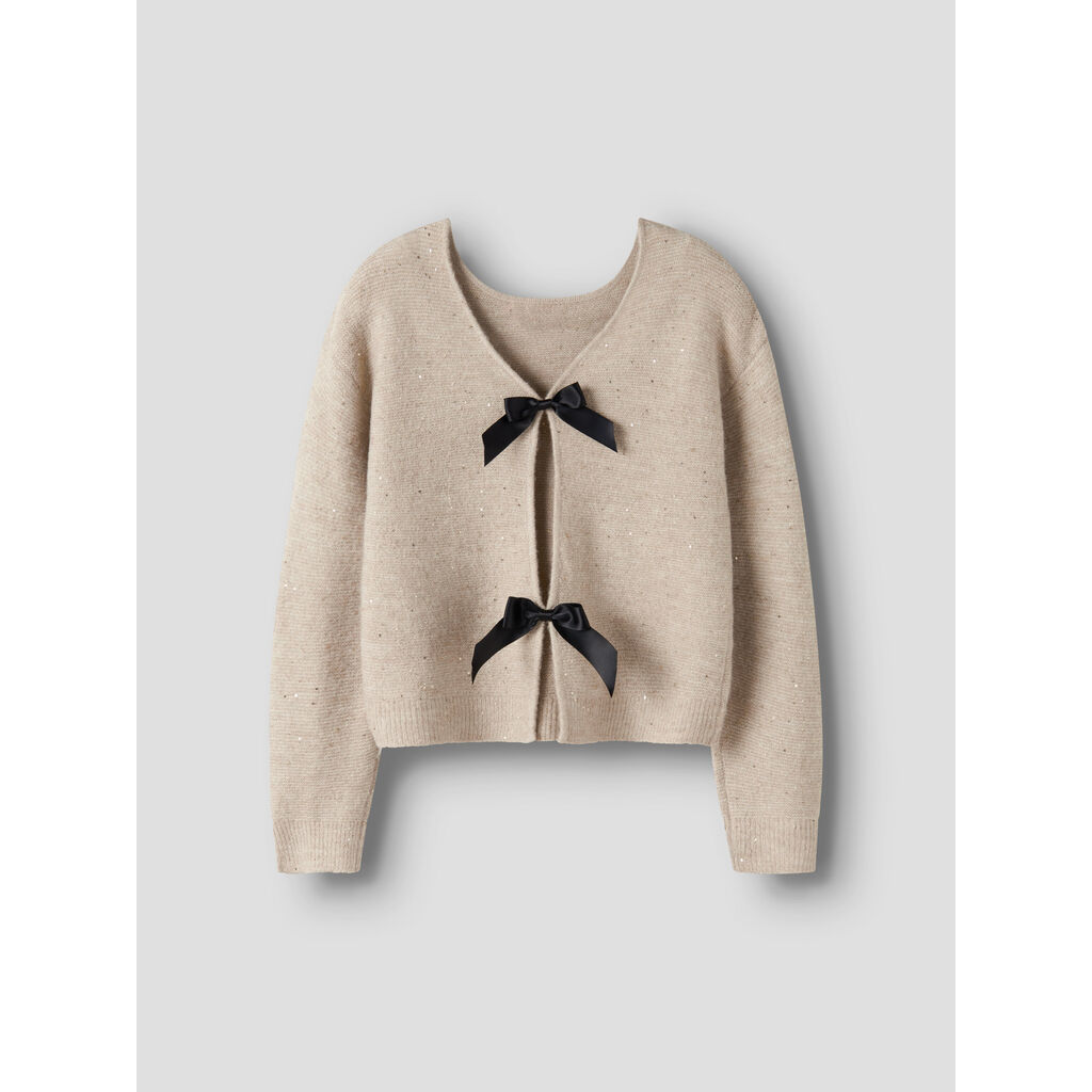 NAME IT Sløjfe Striktrøje Simra Cement