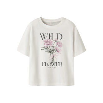 NAME IT T-shirt Votea Cloud Dancer Wild Flower