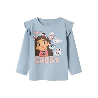 NAME IT Langærmet Bluse Jutte Gabby Dusty Blue