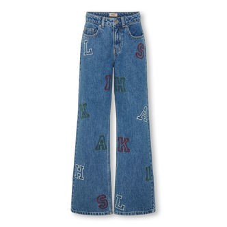 ONLY KIDS High Waist Wide Jeans College Medium Blue Denim