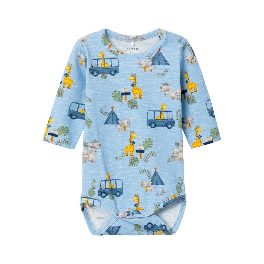 NAME IT Langærmet Body Hobin Chambray Blue