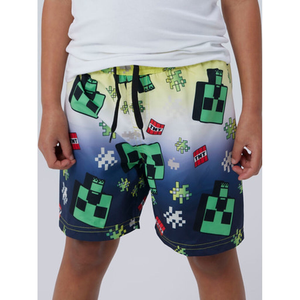 NAME IT Badeshorts Myx Minecraft Safety Yellow