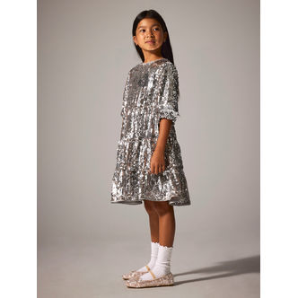 NAME IT Paillet Kjole Riscing Silver