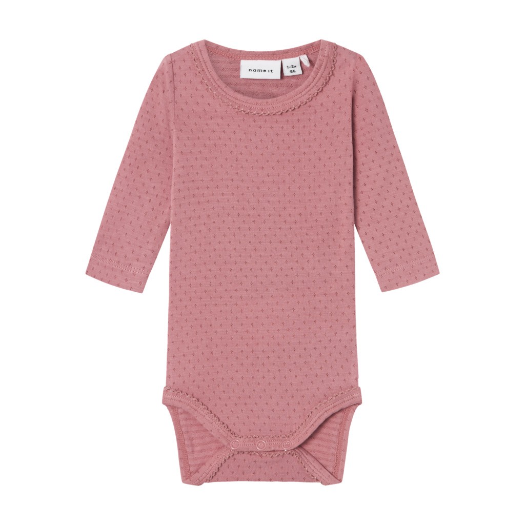 NAME IT Langærmet Body Husia Nostalgia Rose