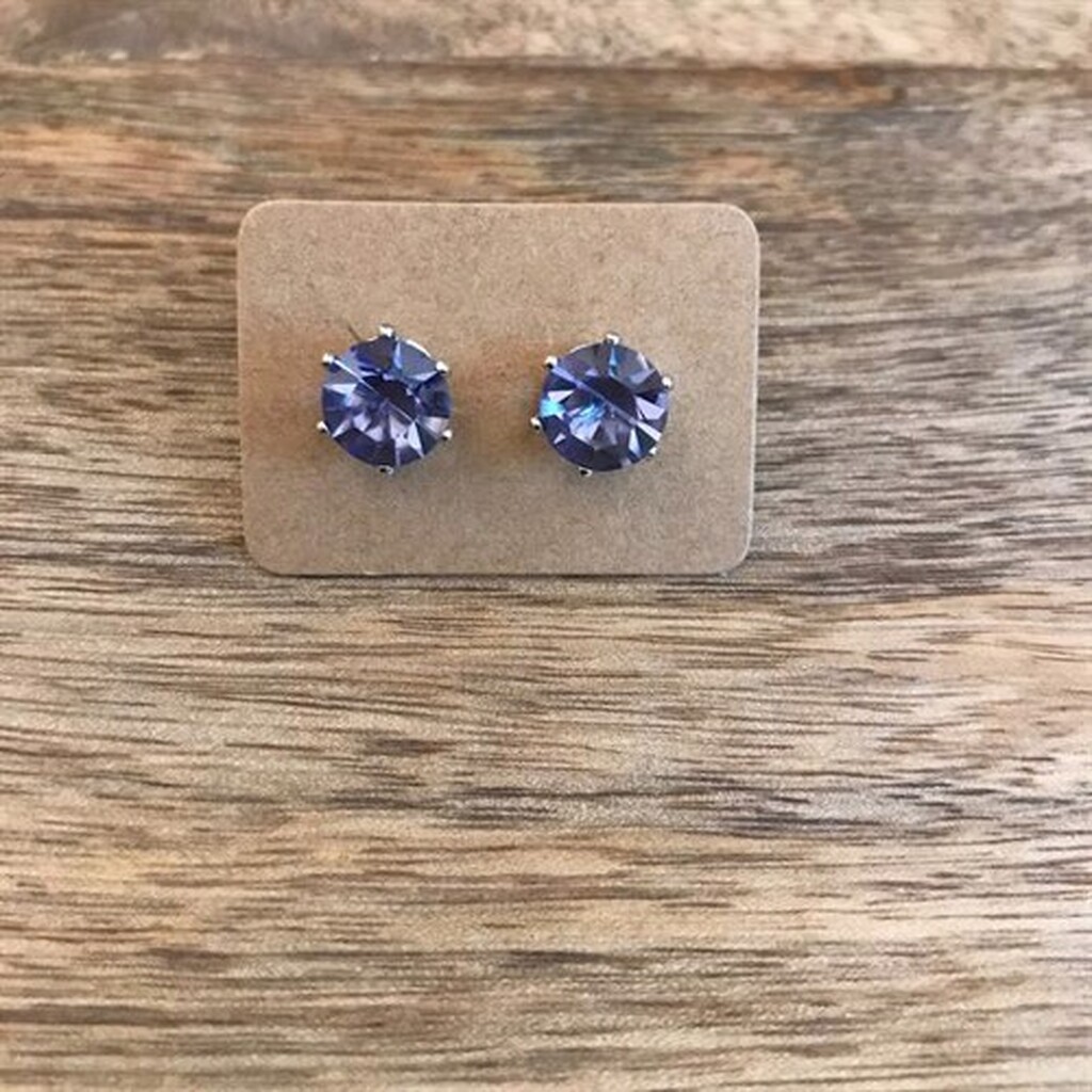 Oxxo Design - Øreringe med mørkeblå sten