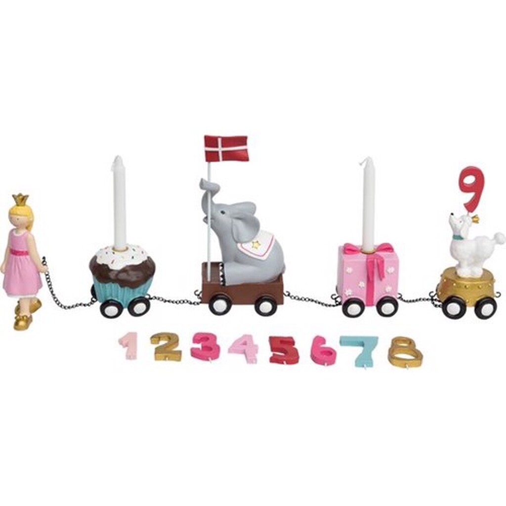 Kids By Friis - Fødselsdagstog m/9 tal - Prinsesse