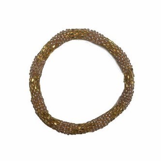 LÃ MOSCH - Nepal Perle Armbånd, Guld