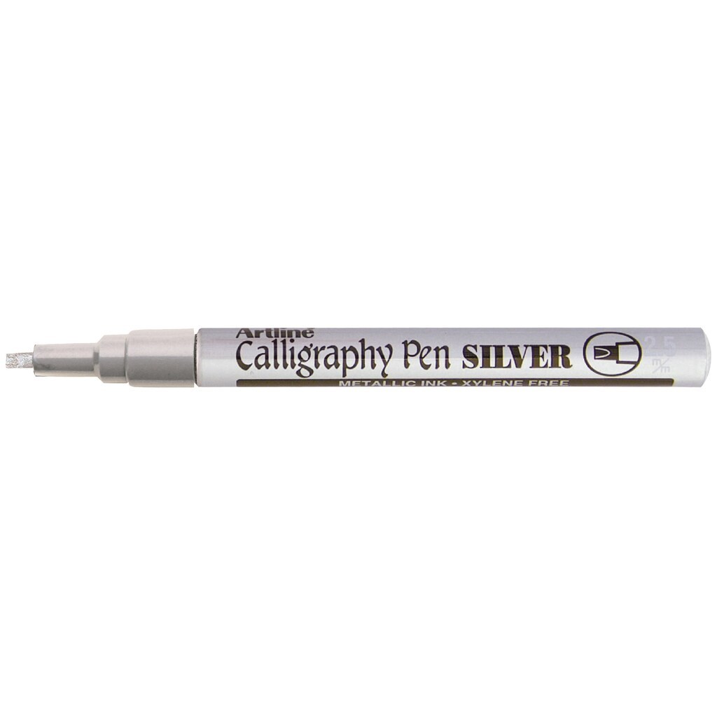 Artline 993 Metallic Calligraphy Sølv, 12 stk