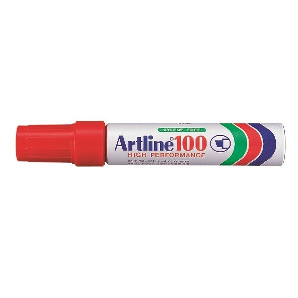 Artline Marker 100 12.0 Rød, 6 stk