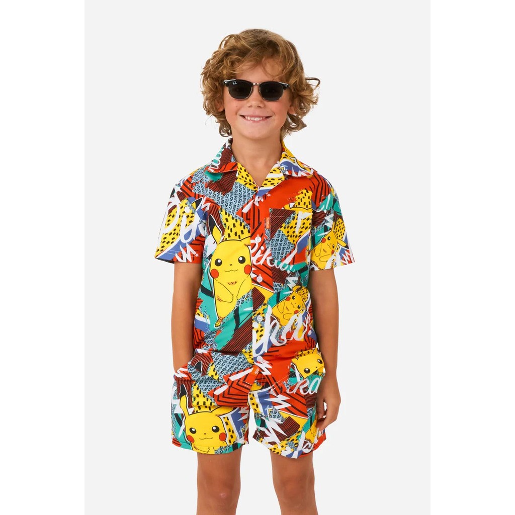 OppoSuits - Boys Pika Pikachu, Sommer sæt XL