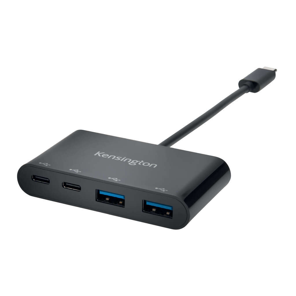 Kensington Hub CH1000 USB-C 4-Port Hub, sort