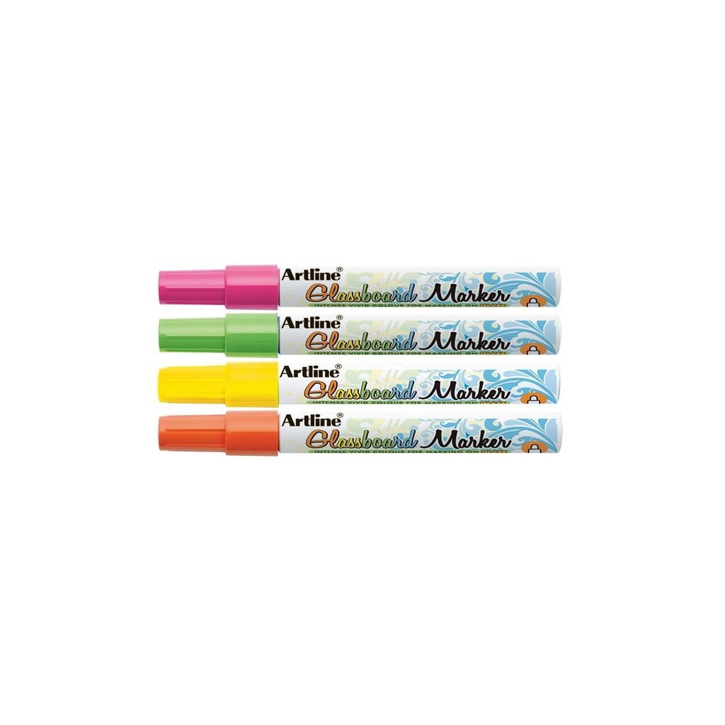 Artline Glastavle markør (4 stk i etui)