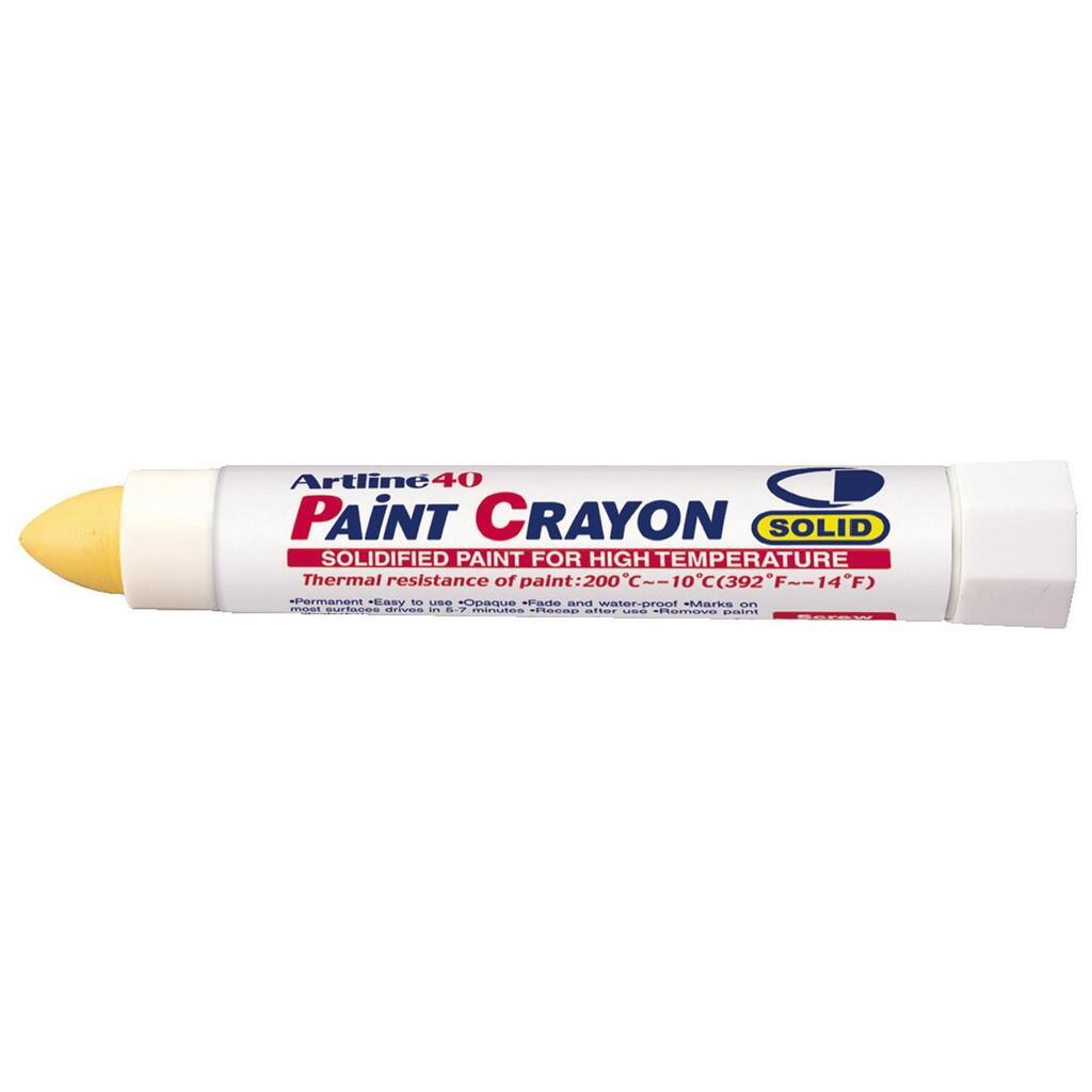 Artline 40 Paint Crayon High Temperature, 12 stk, Gul