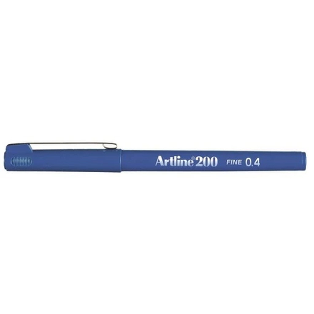 Artline Fineliner 200 Fine 0.4 Blå, 12 stk
