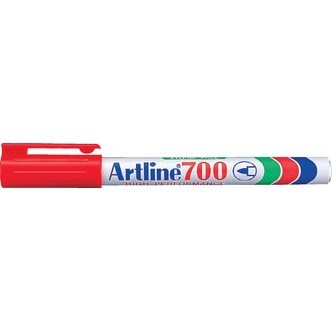 Artline Marker 700 Permanent 0.7 Rød, 12 stk