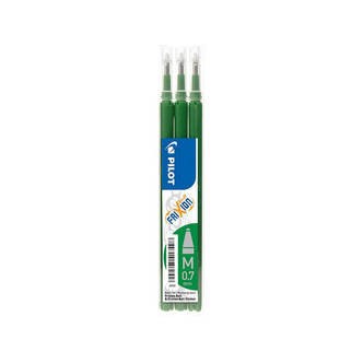 Pilot Frixion Clicker 0,7 Refill, Udviskbar Kuglepen 3 stk, Grøn