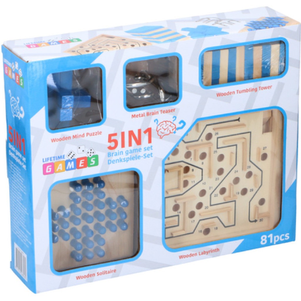 IQ puzzle - hjernevrider puslespil, 5-i-1
