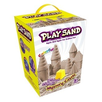 Kinetisk Play Sand, Det mystiske sandslot, 908 g (4 farver)