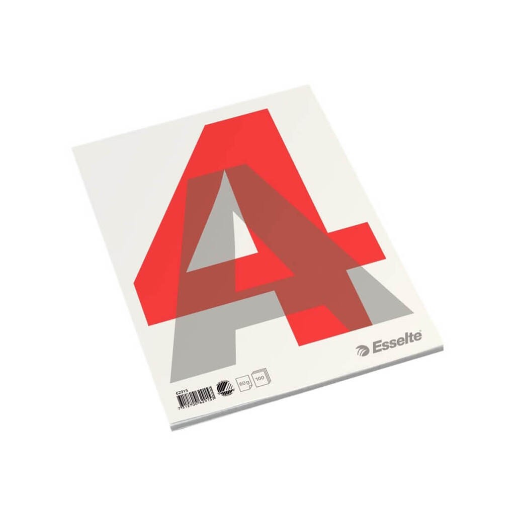 Esselte Blok std toplimet u/H A4 ulin 100 ark 60 g (10 stk)