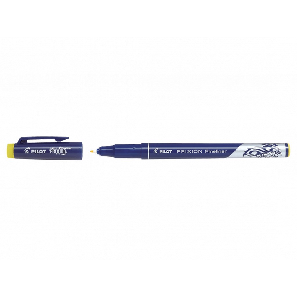Pilot Frixion Fineliner 1,3 Udviskbar Kuglepen, 12 stk, Gul