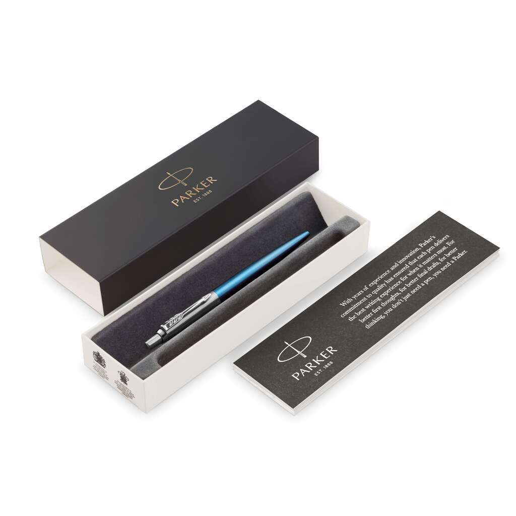 Parker Kuglepen Jotter Waterloo Blue CT, M, blå, æske