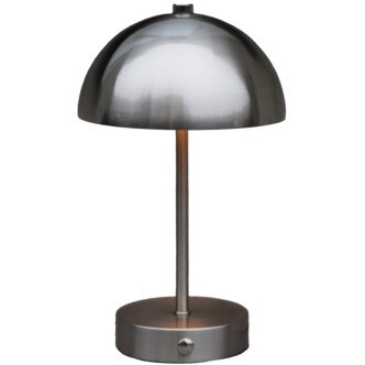 Bordlampe m/touch, børstet stål