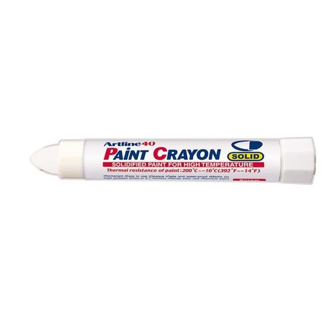 Artline 40 Paint Crayon High Temperature, 12 stk, Hvid
