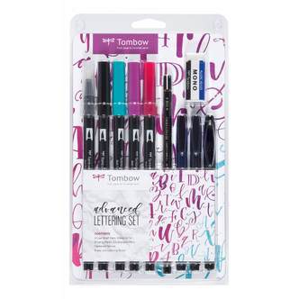 Tombow Hand Lettering Set Advanced, 10 forskellige produkter til håndskrift samt en guide