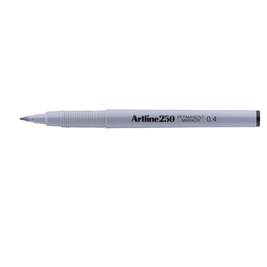 Artline 250 Permanent Marker 0.4 Sort, 12 stk