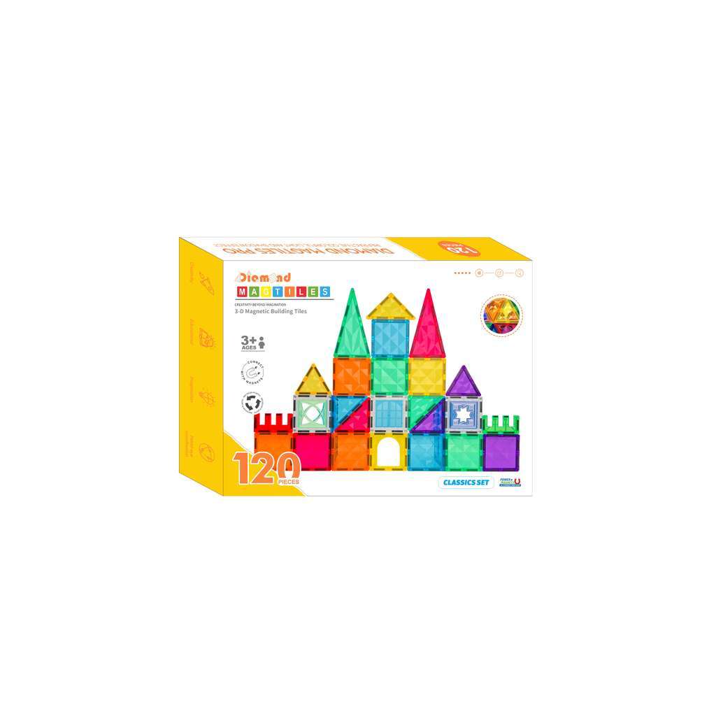 Magnetic Tiles byggesæt 120 stk