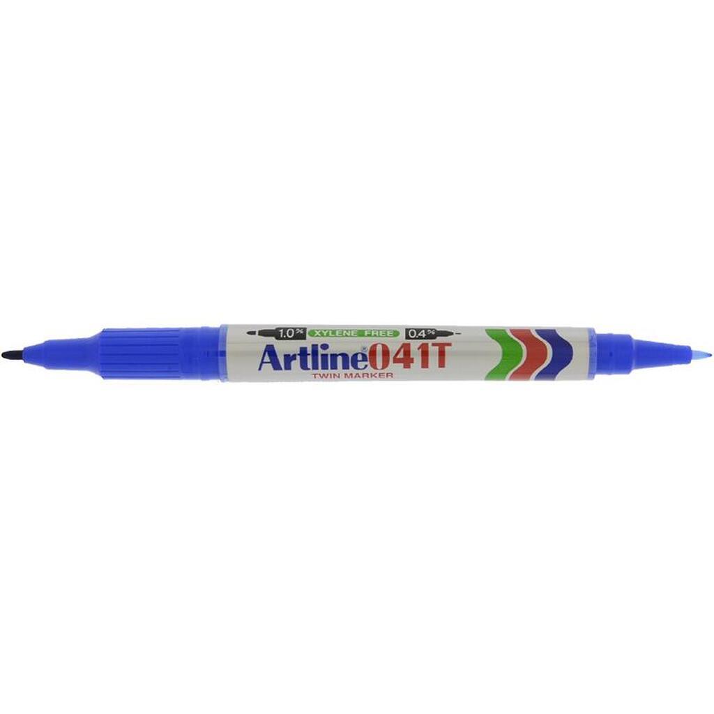Artline Marker 041T 2-i-1 blå, 12 stk