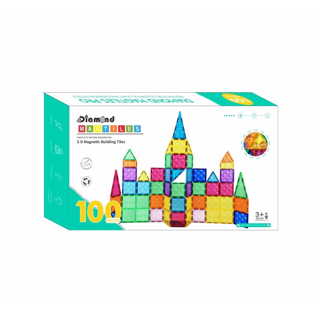 Magnetic Tiles byggesæt 100 stk