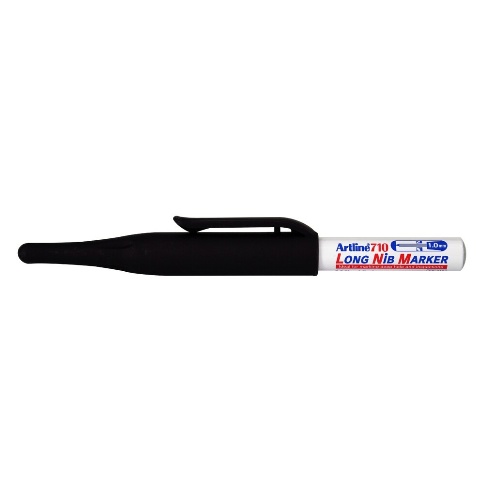 Artline Marker 710 Long Nib Sort, 12 stk