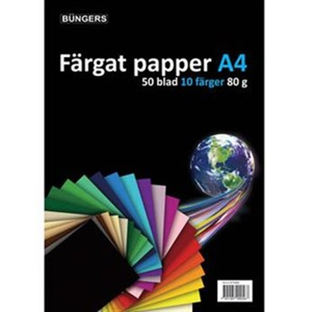 Büngers Farvet kopipapir, 50 ark pr. pakke, solgul
