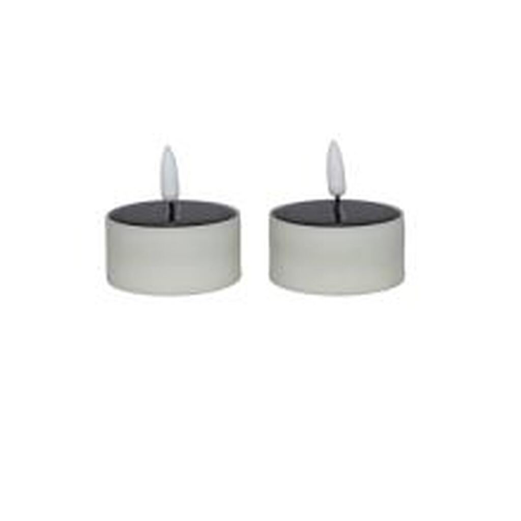 Udendørs solcelle fyrfadslys, store, 2 pak