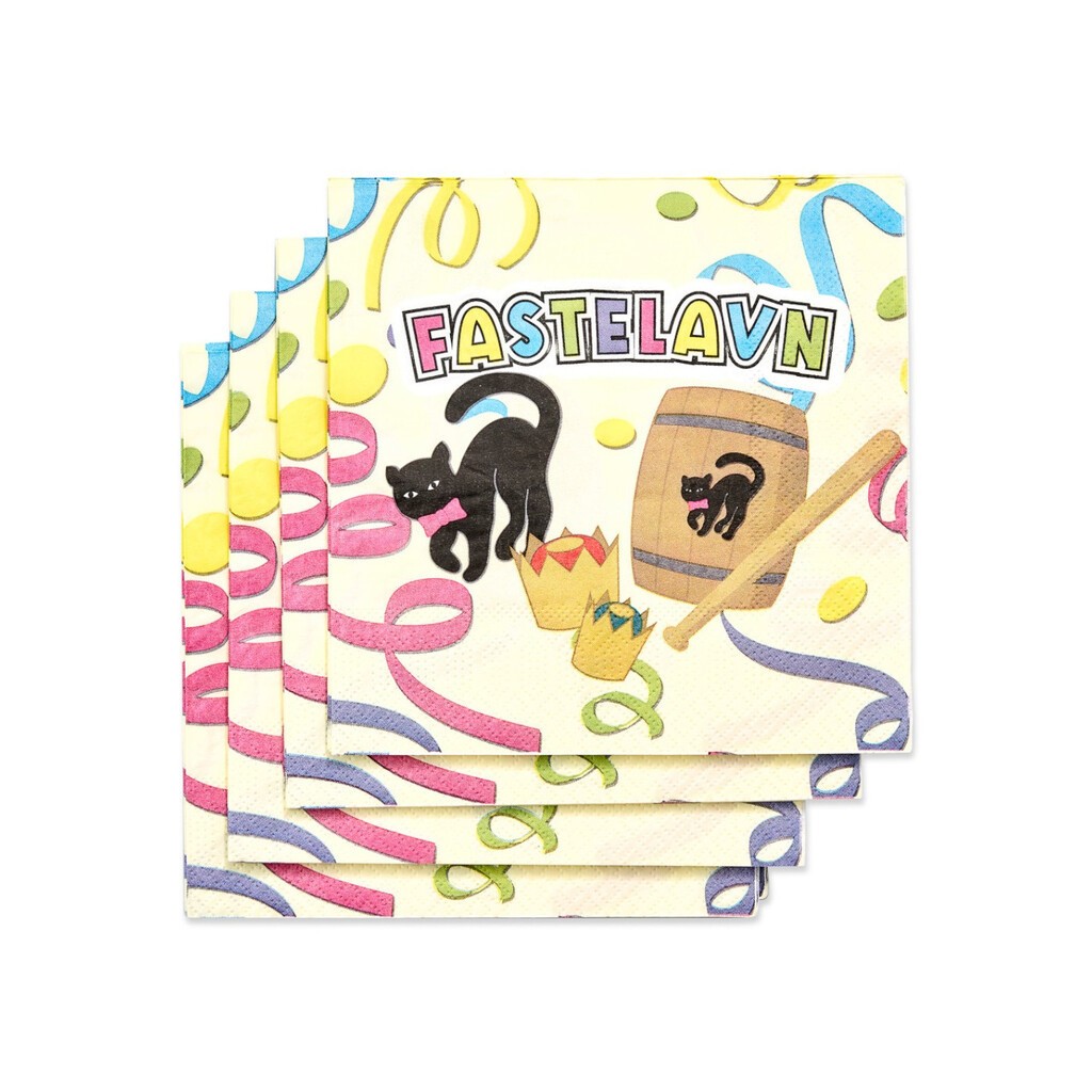 Fastelavn servietter, 16 stk.