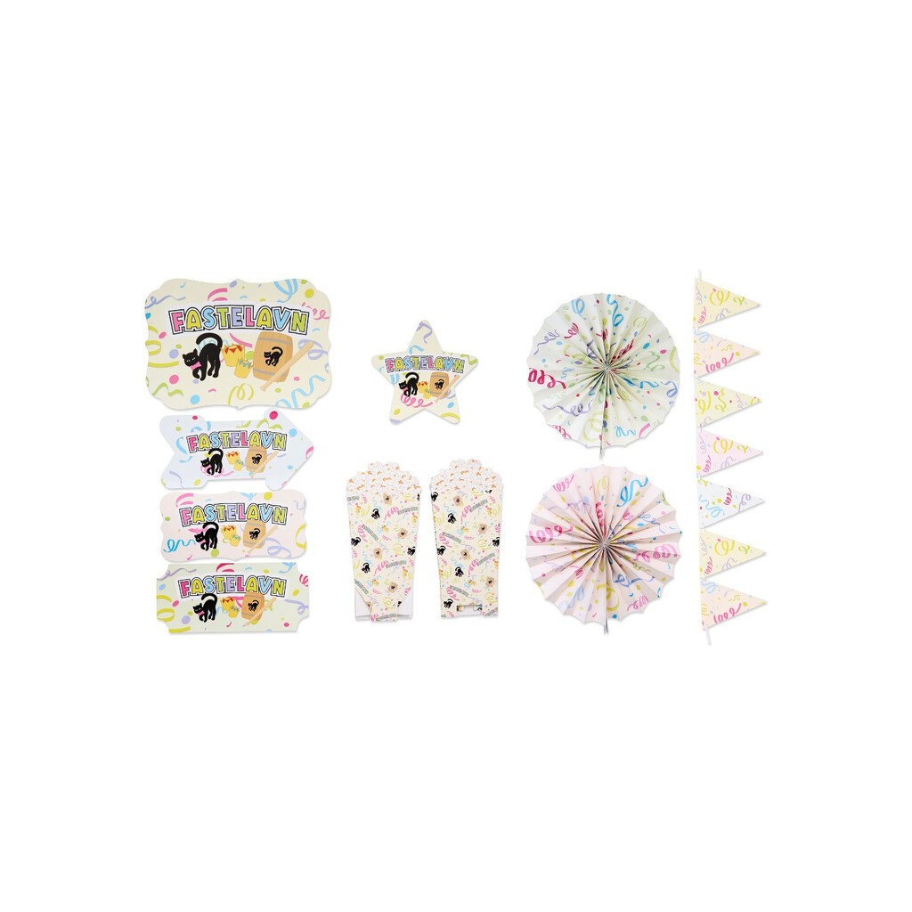 Dekorationssæt, Fastelavn (10 emner)