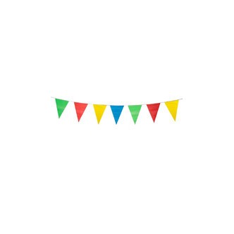 Flagbanner, farvet, 3 meter