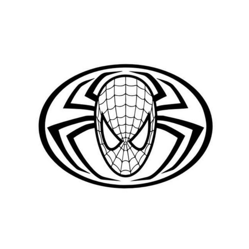 Flot Spiderman wallsticker. Spiderman logo. Lille. 25x35cm