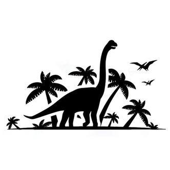 Dinosaurus wallsticker. Langhals - Brachiosaurus. 42x74cm.