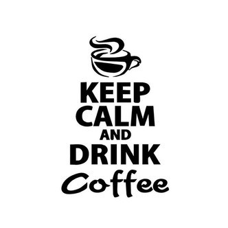 Flot Kaffe Wallsticker - KEEP CALM AND DRINK COFFEE (56x37cm)