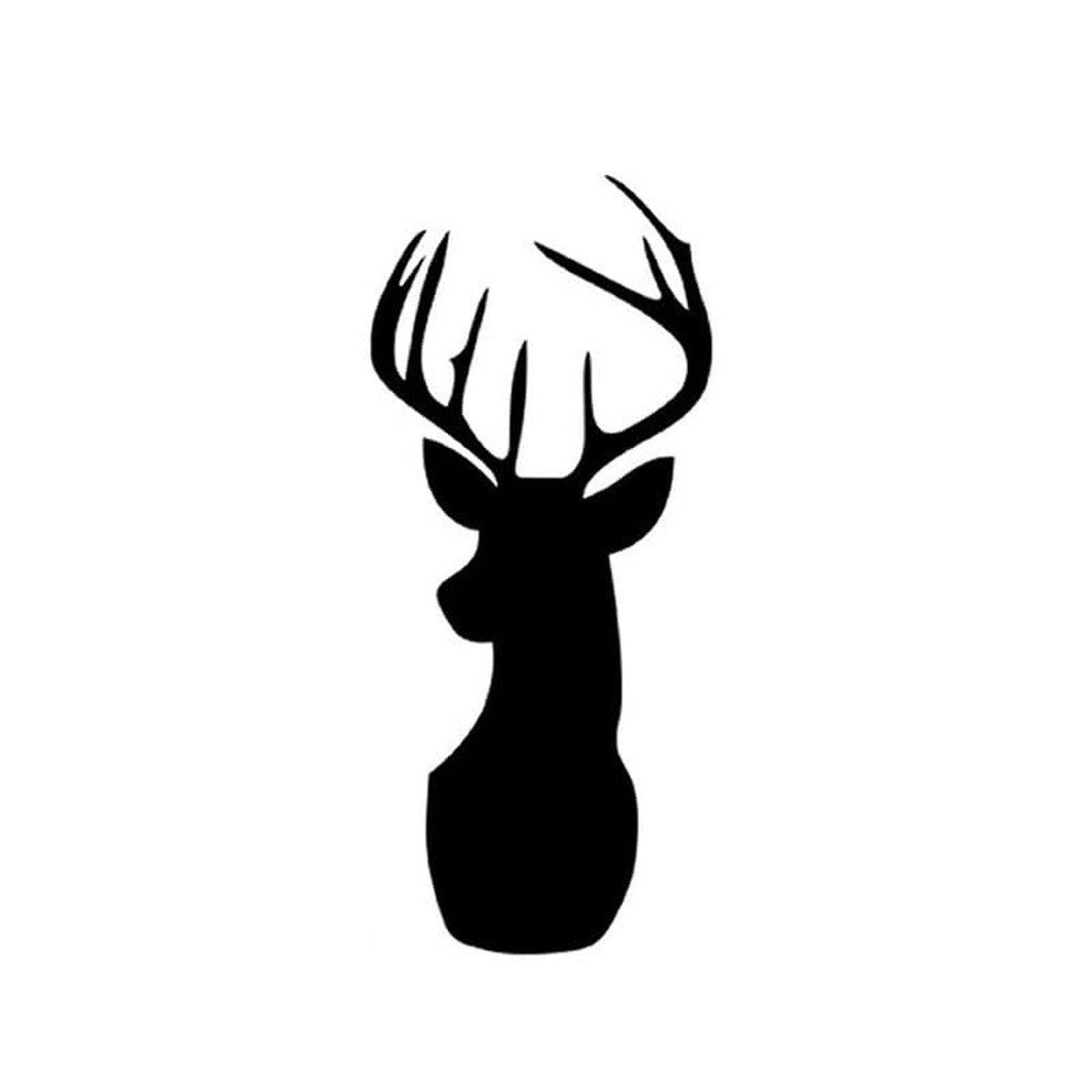 Flot kronhjort tavle. Wallsticker til kridt. 57x24cm.